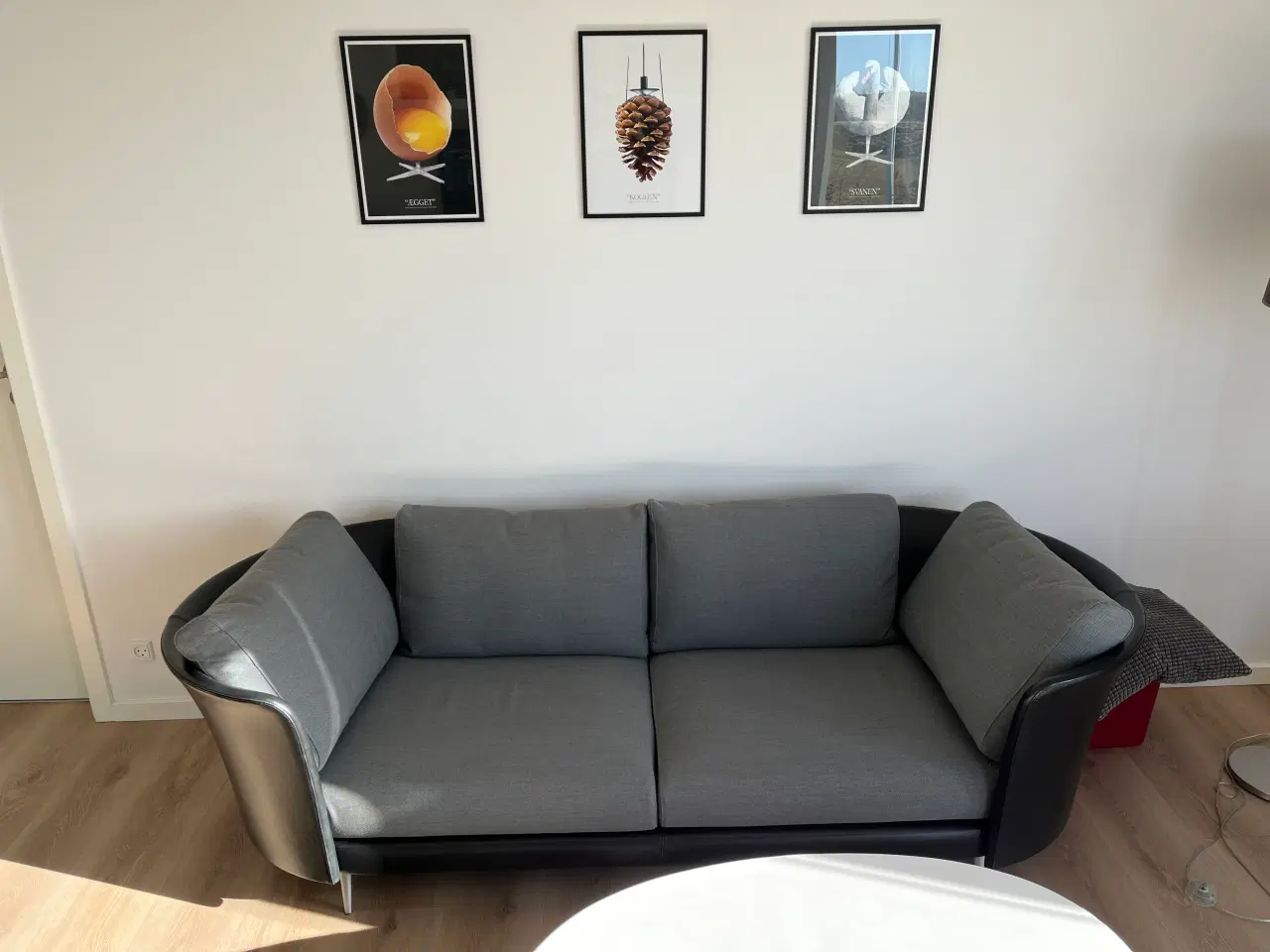 Billede 10 - MH Vascas sort preston læder Hallingdal stof grå.