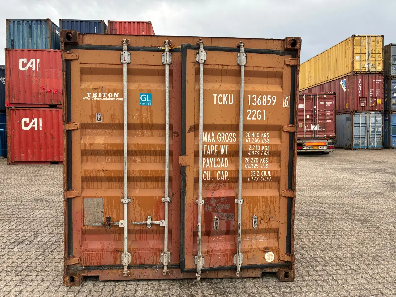 Billede 1 - 20 fods Container- ID: TCKU 136859-6