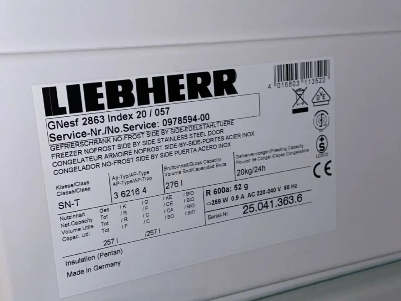 Billede 2 - LIEBHERR Fryser