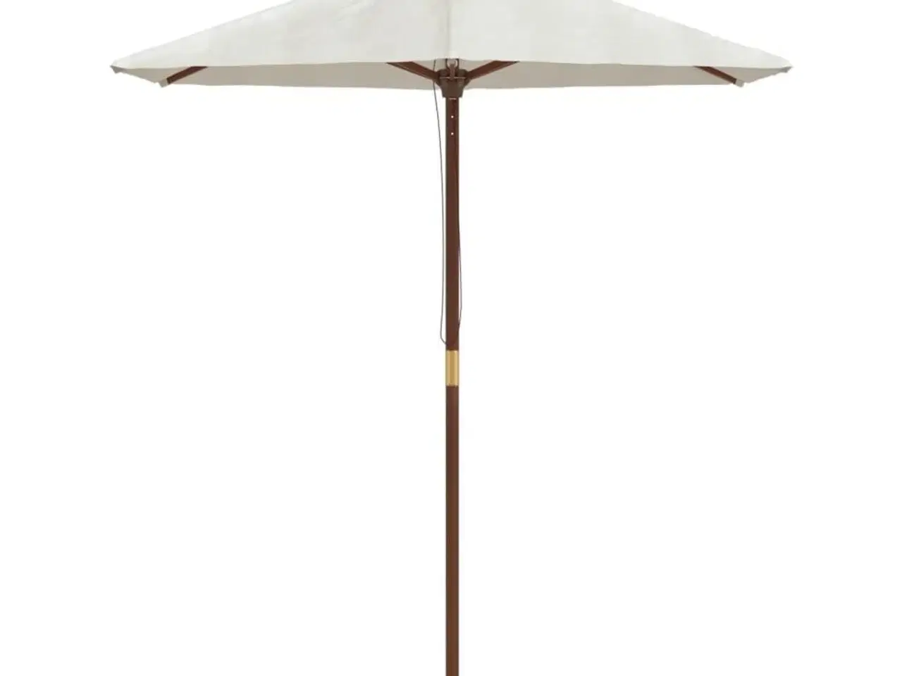 Billede 3 - Haveparasol med træstang 196x231 cm sandfarvet