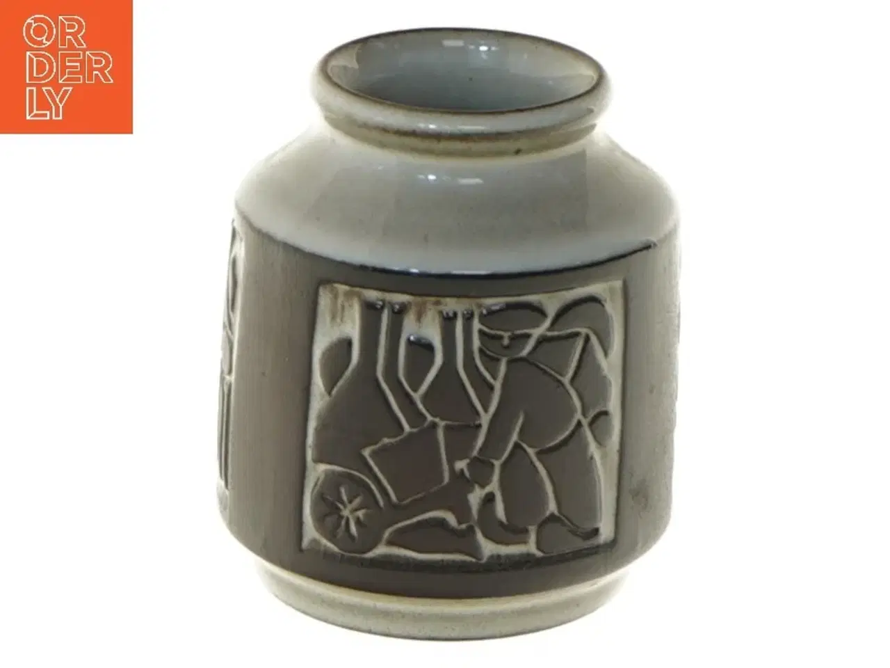 Billede 1 - Vintage vase med indgravering (str. 8 cm)