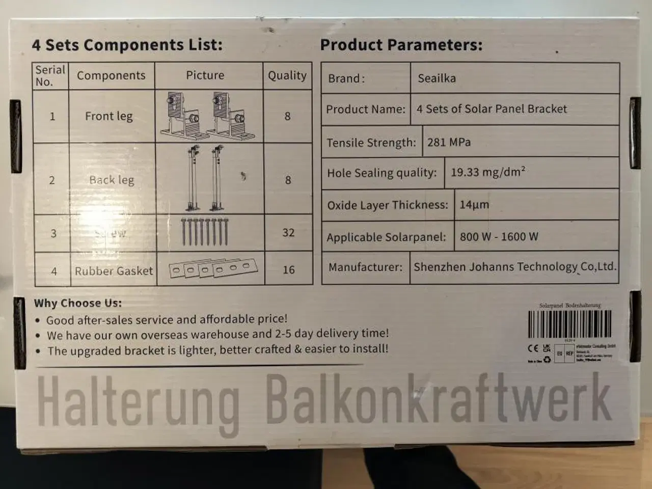 Billede 3 - solcelle stativ og beslag aluminium helt nye