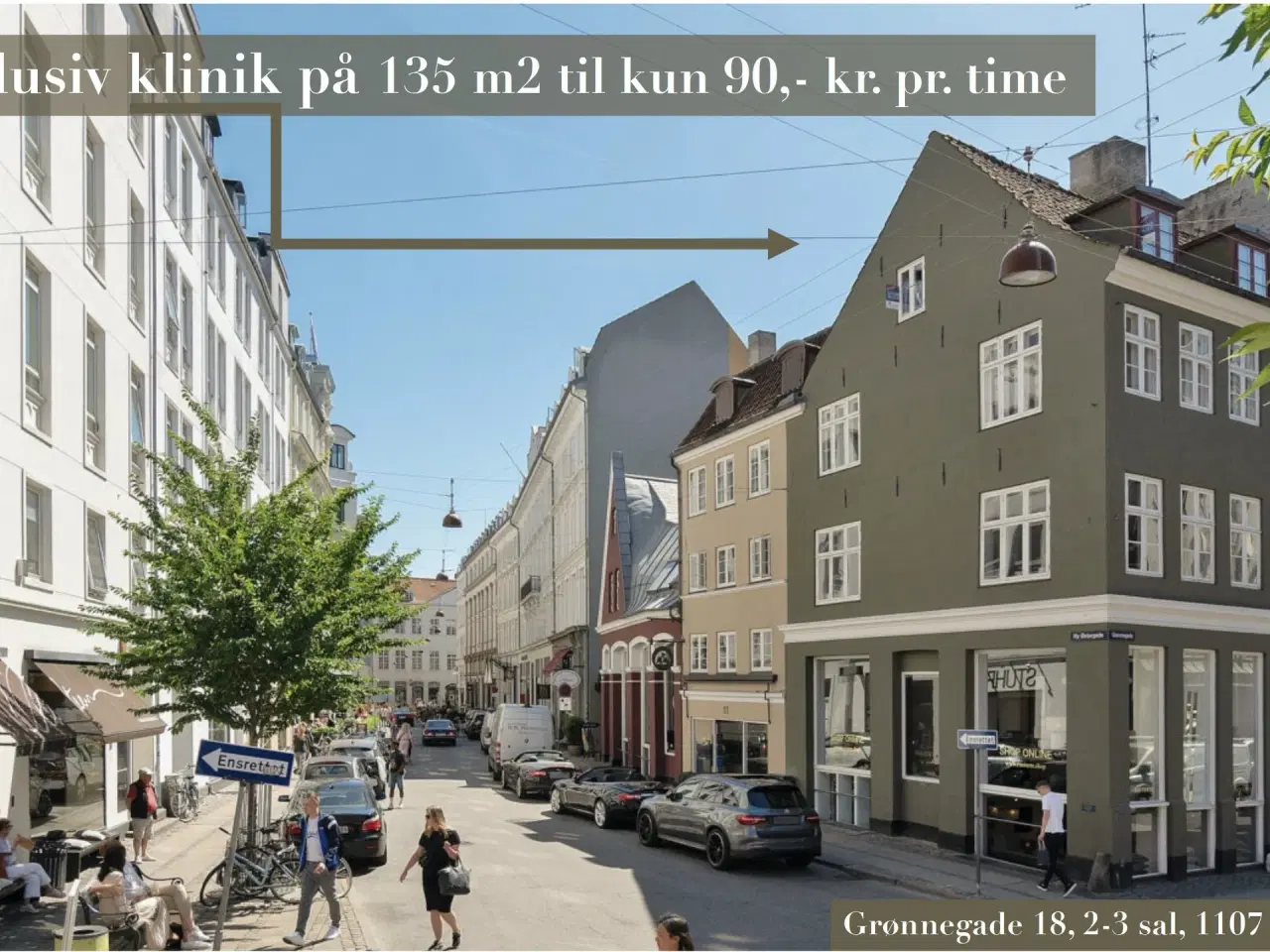 Billede 1 - Eksklusiv klinik i Grønnegade KBH K på 135 m2 til kun 90.- kr. pr. time