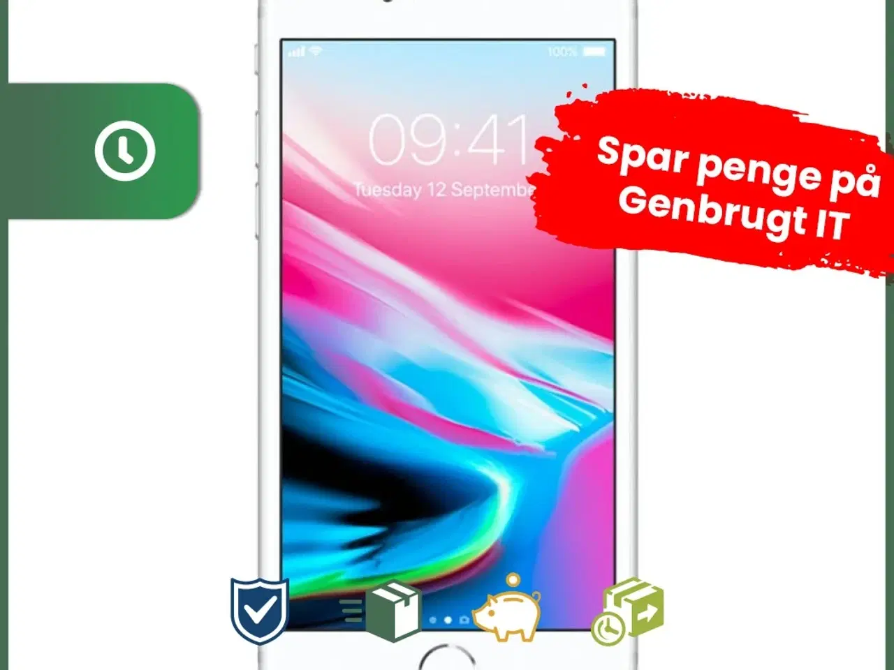 Billede 1 - Apple iPhone 8 64GB (Sølv) - Grade B