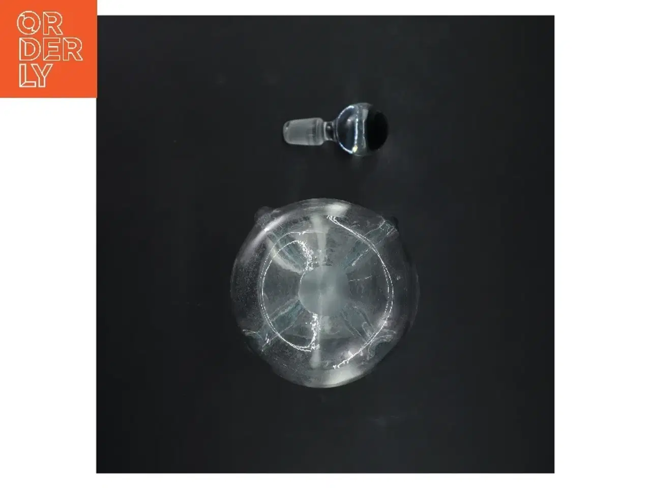 Billede 3 - Glaskaraffel med prop fra Holmegaard (str. 26x12 cm)