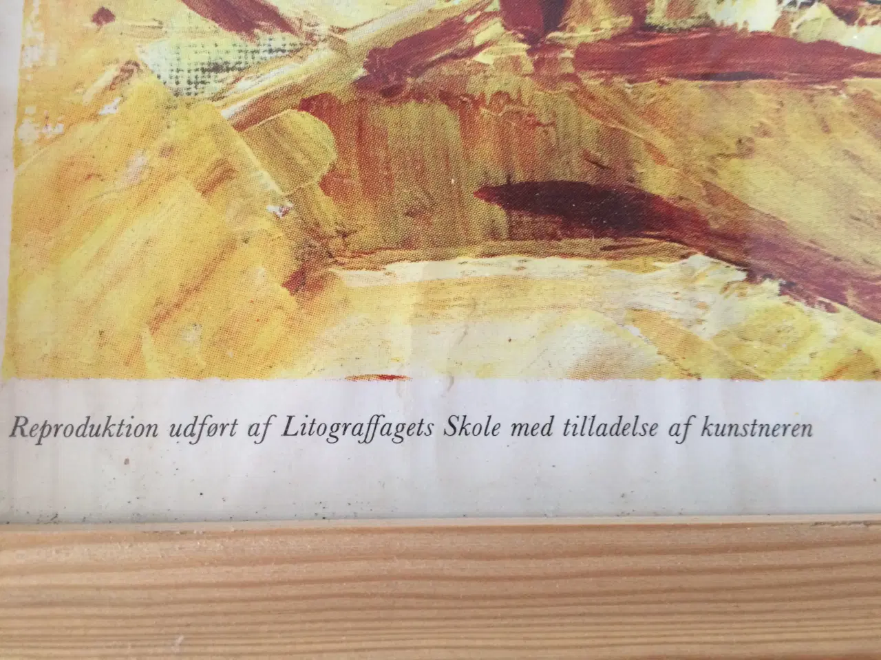 Billede 2 - Litografi i træramme