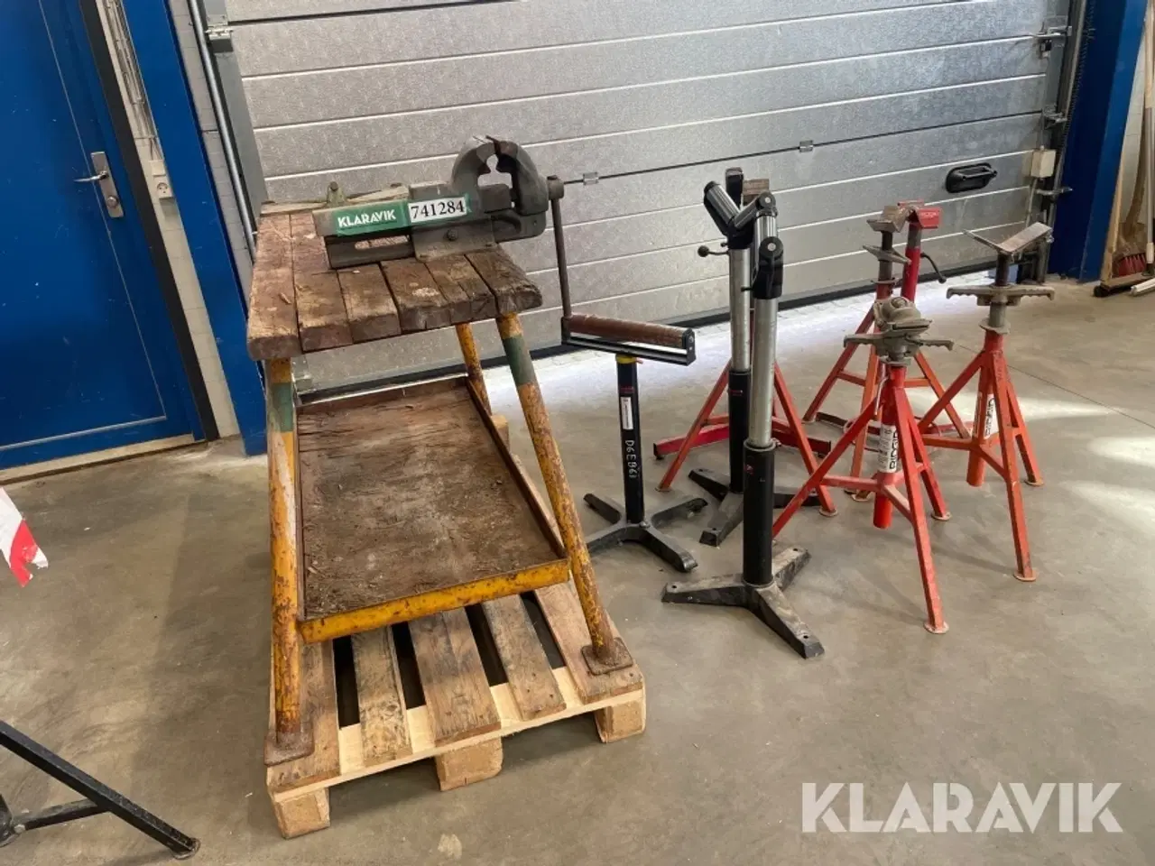 Billede 4 - Rørstøtter og arbejdsbord Ridgid vf-99 8 styk