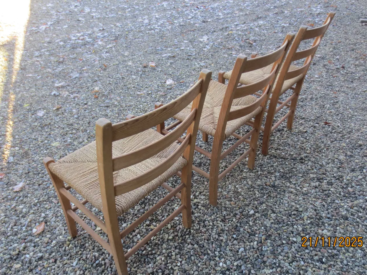 Billede 4 - 3 stk Spisebordsstole Med Fletsæde