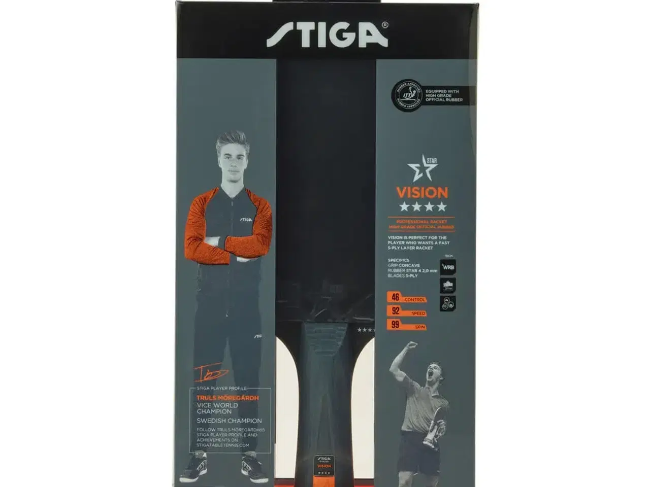 Billede 1 - Bordtennis bat Stiga Vision Carbon 4 Star