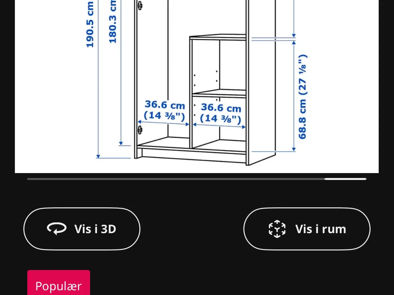Billede 8 - 2 Brimnes skabe fra IKEA i god stand