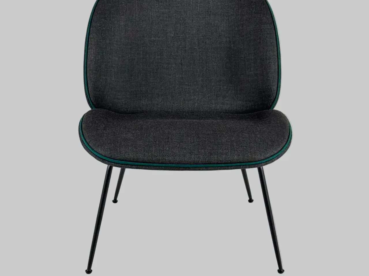 Billede 3 - GUBI Beetle Loungestol – Mørkegrå/Sort Stel