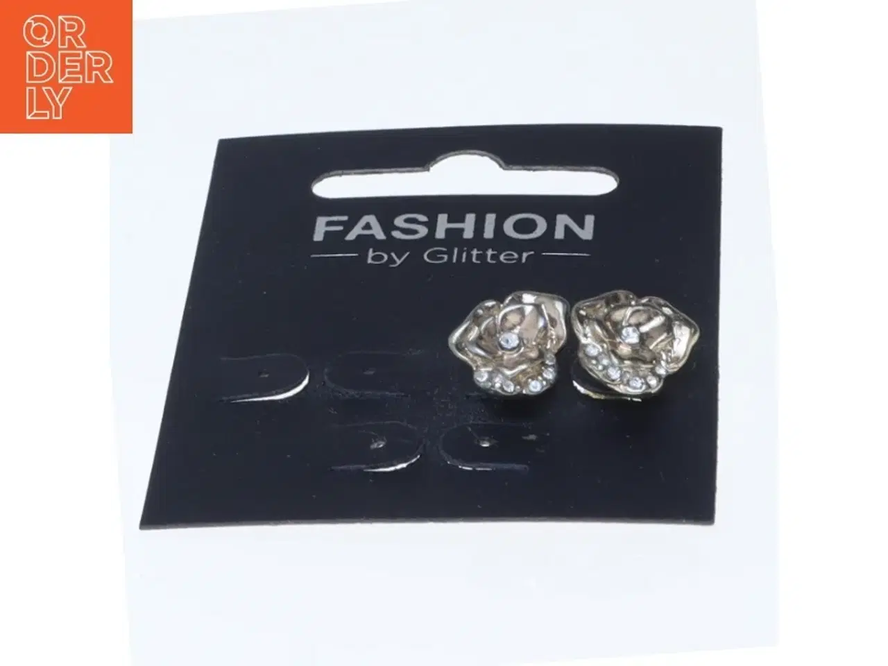 Billede 1 - Ørestikker med blomsterdesign fra Glitter (str. 1 cm)