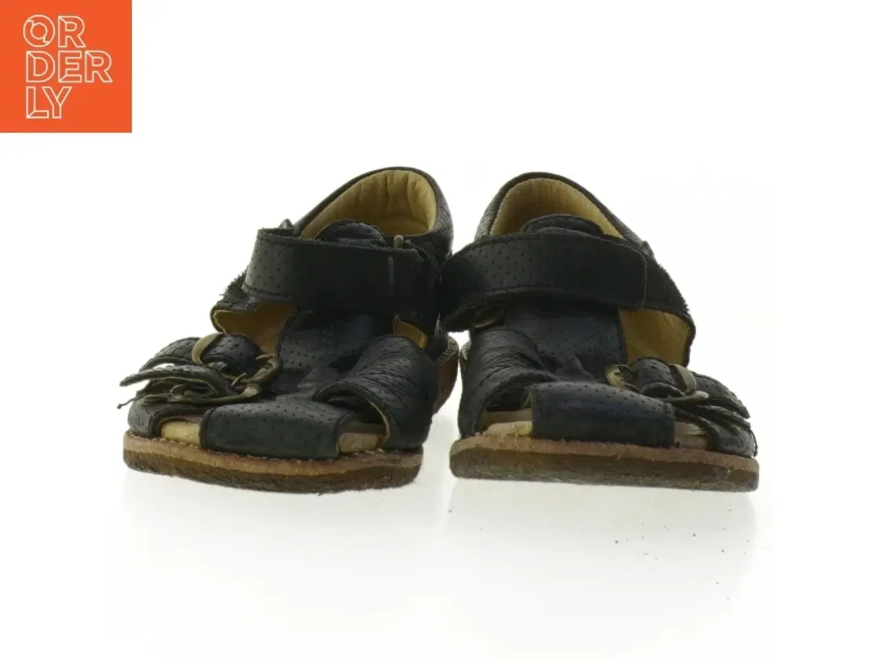 Billede 3 - Børnesandaler i sort læder (str. Længde. 23 cm)