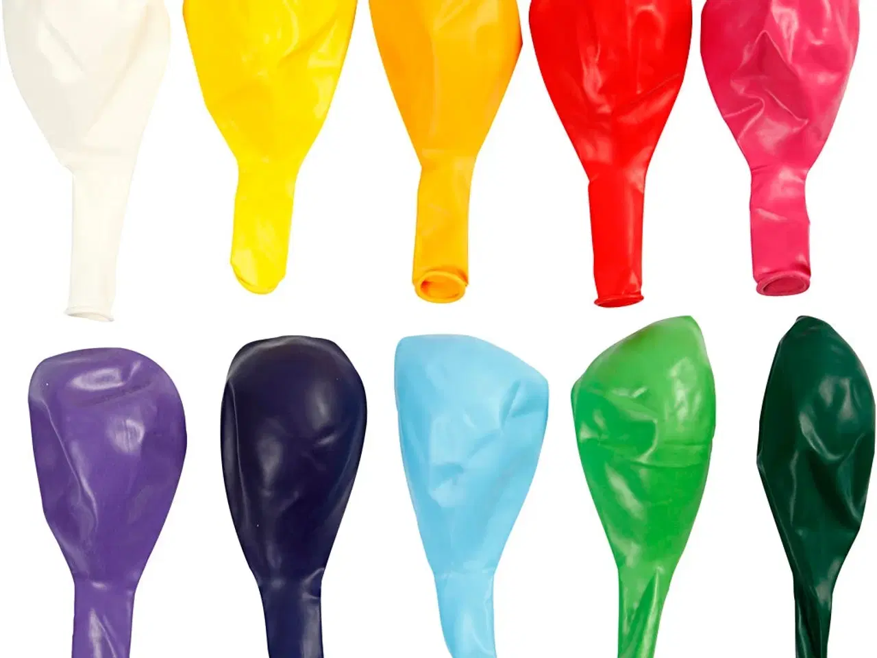Billede 1 - Balloner, runde, diam. 23 cm, ass. farver, 10stk./ 1 pk.