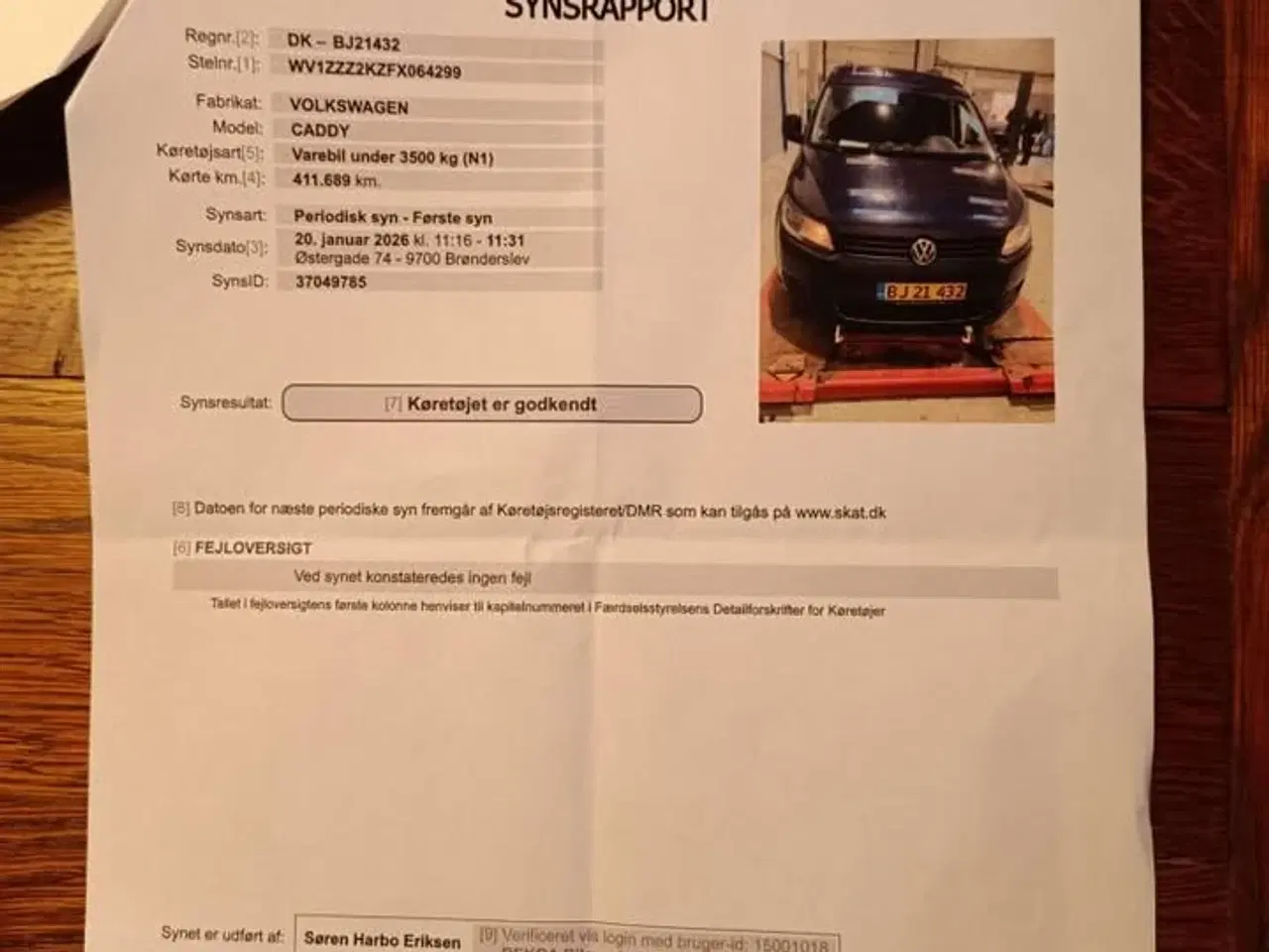Billede 16 - 2015 VW Caddy 1,6 TDi Bluemotion VAN - NYSYNET