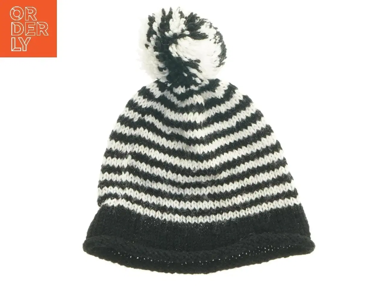 Billede 1 - Strikket hue med kvast (str. 22x27 cm)