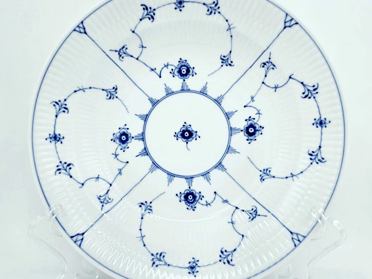 Billede 6 - Musselmalet Riflet Dyb Tallerken/ Pastatallerken