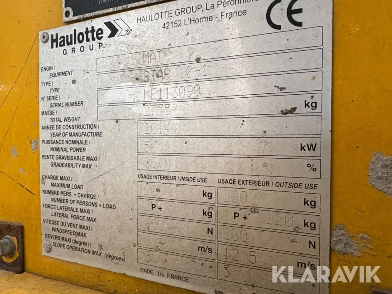Billede 6 - Søjlelift Haulotte Star 10-1