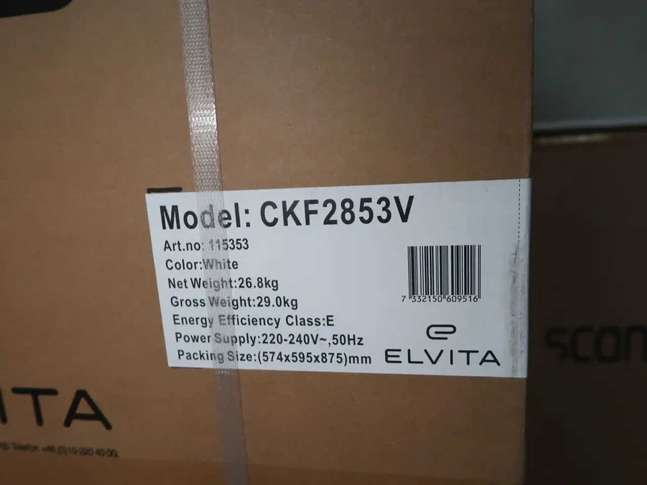 Billede 2 - Køleskab ELVITA CKF2853V