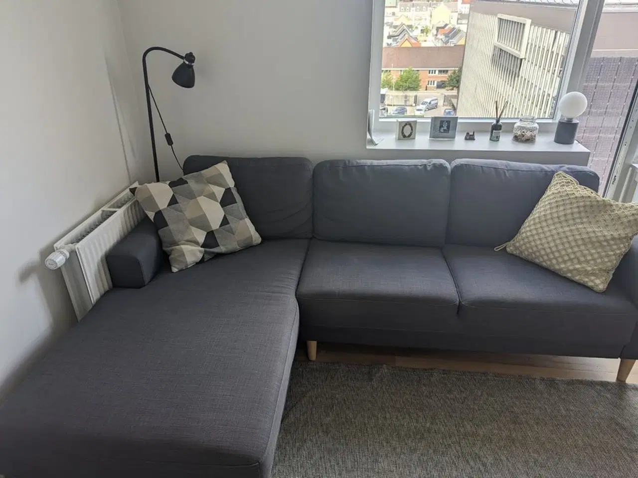 Billede 1 - Sofa EGENSE chaise longue dark gray fabric