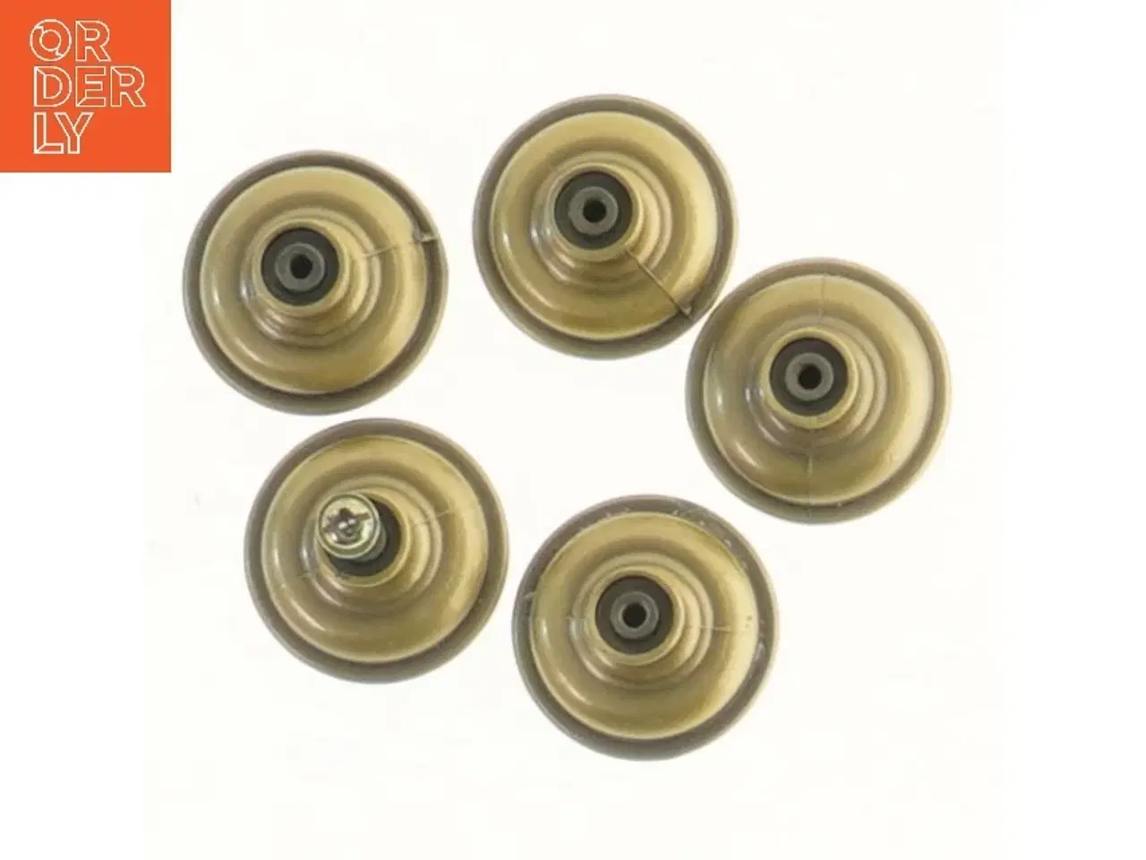 Billede 3 - Messing skuffegreb (str. 5 styk, ø 4 cm)