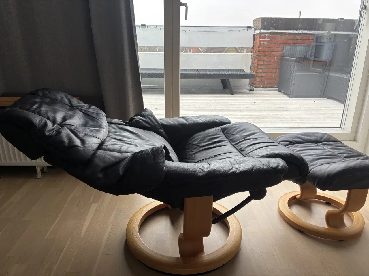 Billede 3 - Stressless læder lænestol