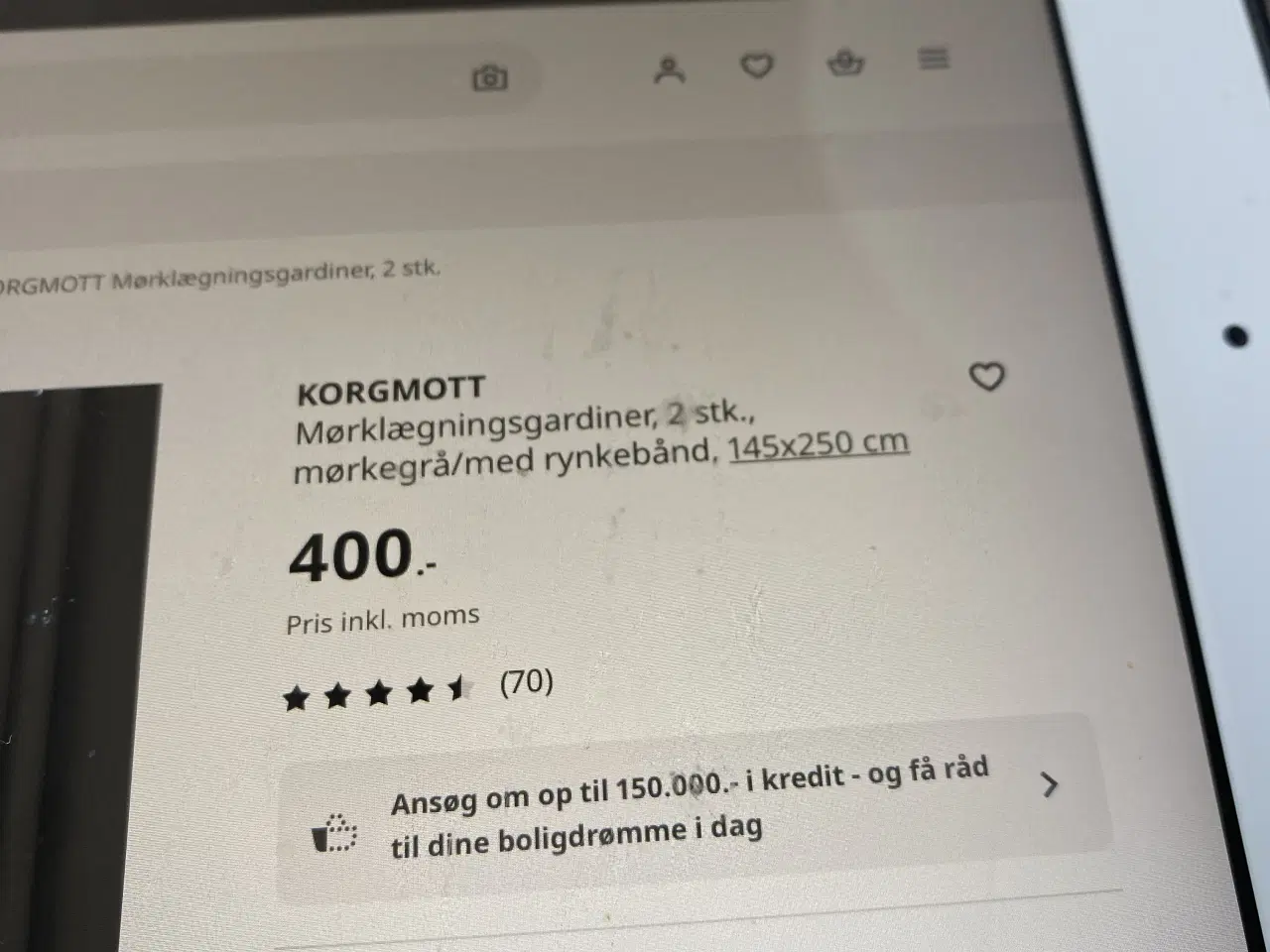 Billede 2 - Ikea mørklægnings gardiner