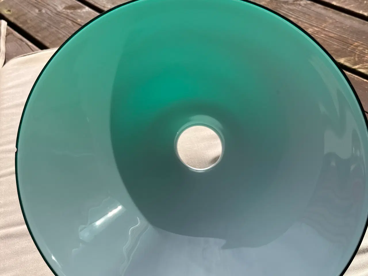 Billede 3 - Lampeskærm- skomager pendel grønt glas