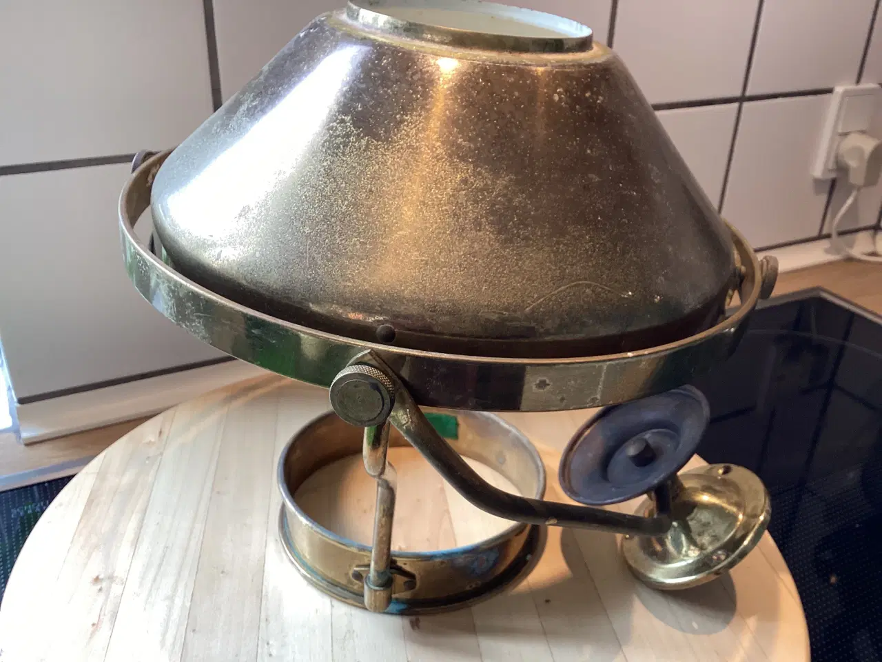 Billede 16 - Ældre skibs/loft/olielampe i messing