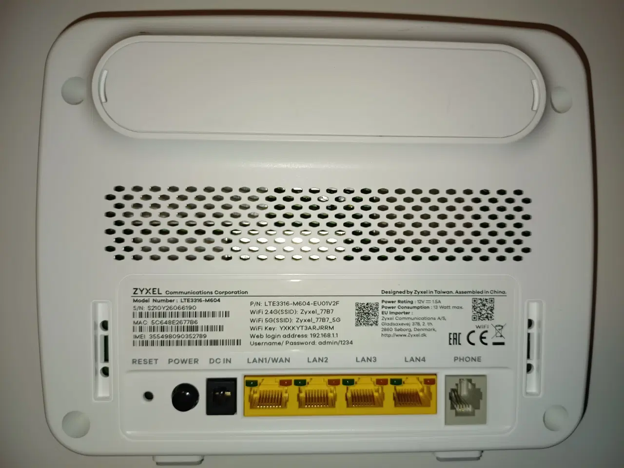 Billede 3 - 4G⚪Zyxel lte3316, simkort, og fastnet telefoni