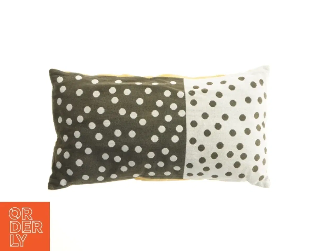 Billede 1 - Polkaprikket pyntepude (str. 47x26 cm)