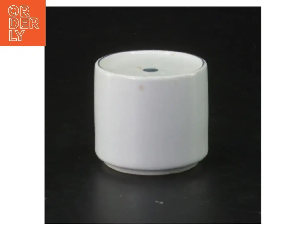 Billede 1 - Lille porcelæns saltbøsse fra Royal Copenhagen blå kant (str. Ø 5 cm, 4,5 cm)