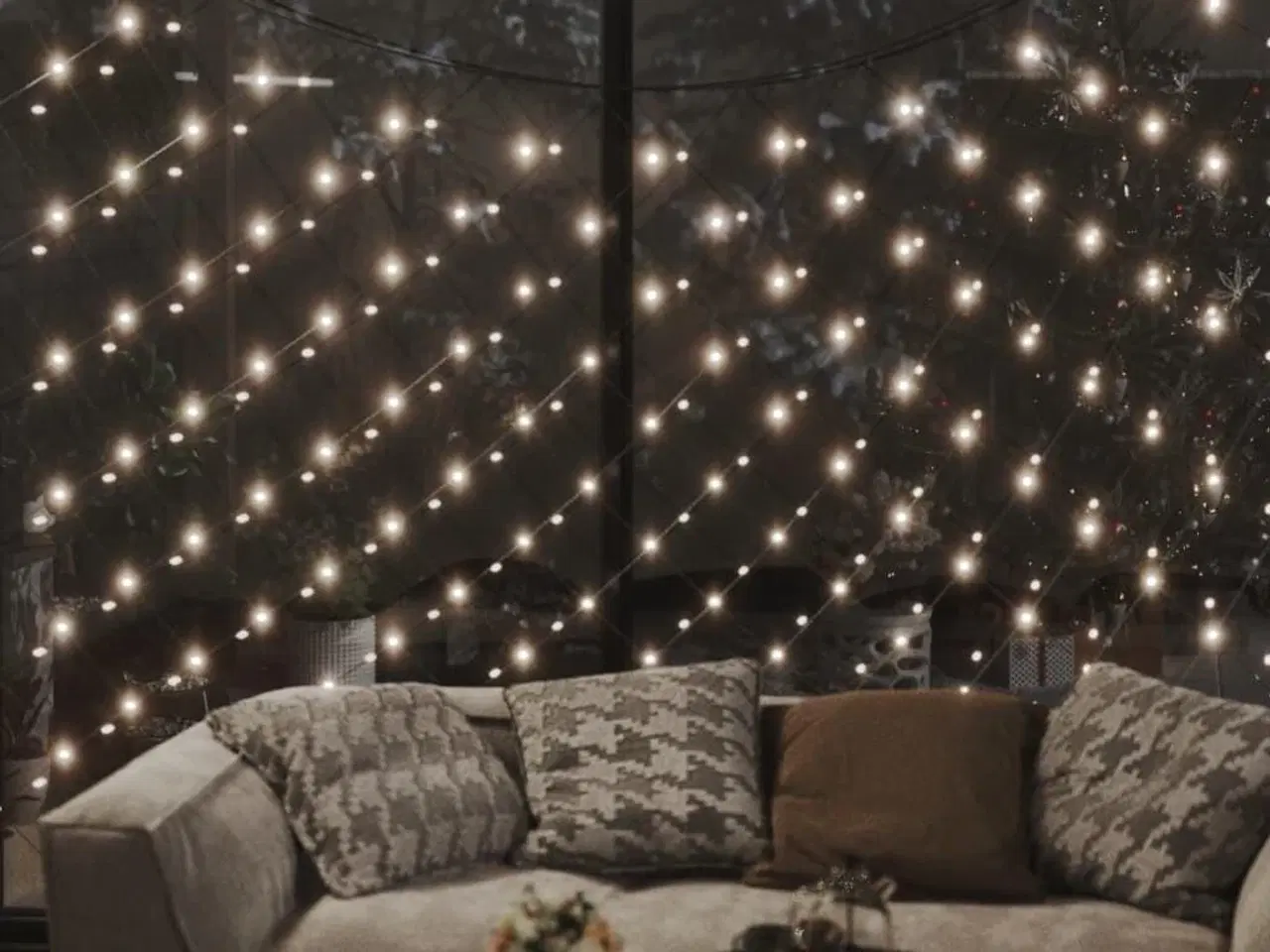 Billede 3 - Lysnet 4x4 m 544 LED'er inde/ude varmt hvidt lys