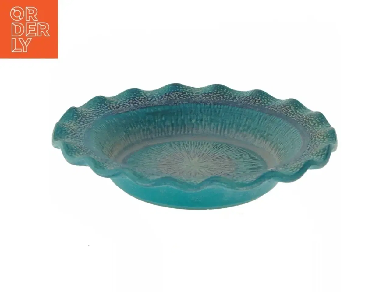 Billede 1 - Rillet keramisk dekorationsskål fra Bay (str. Ø 28 cm)