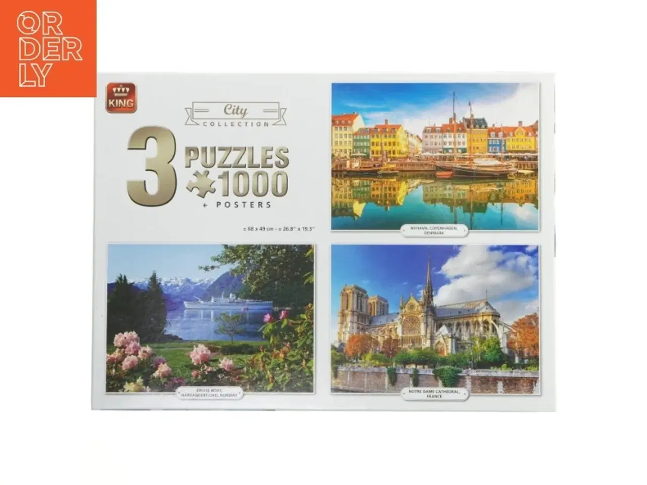 Billede 1 - 3 x 1000 brikker bypuslespil med plakater fra King (str. 3 x 1000 brikker)
