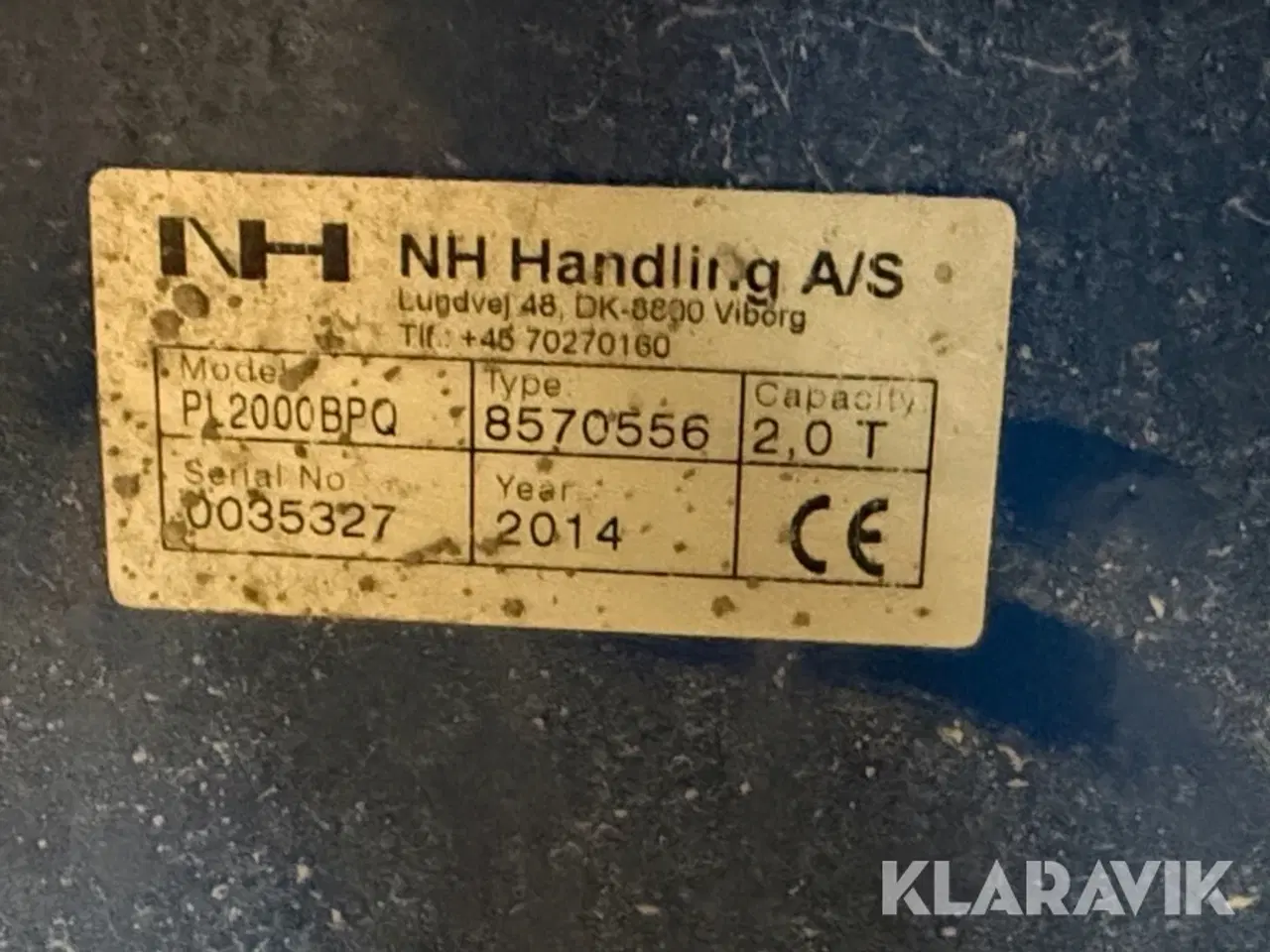 Billede 5 - Palleløfter NH Handling PL2000BPQ 2000kg - med lange gafler