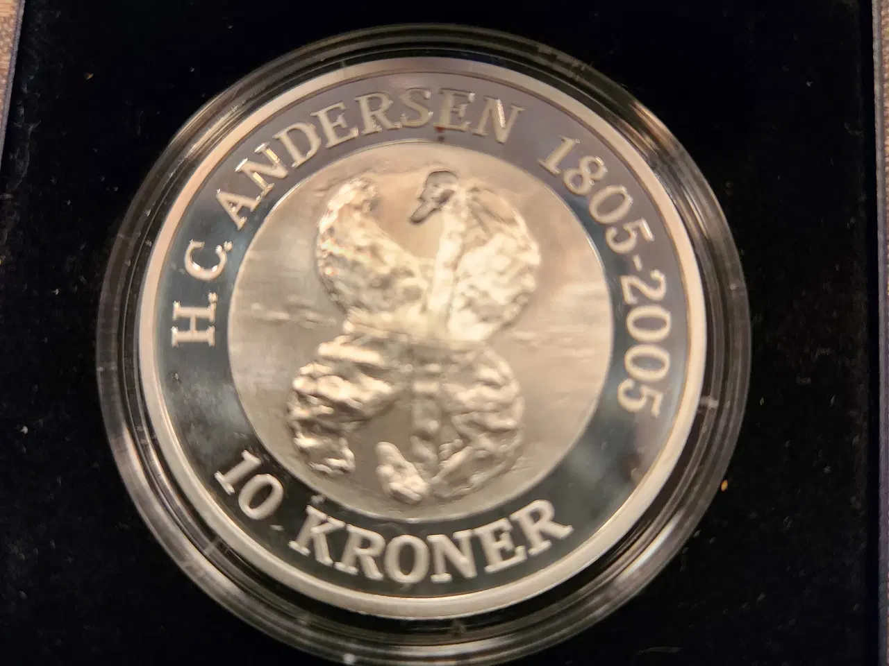 Billede 2 - Sølv mønt -  H.C. Andersen 1805-2005 - 10 kroner