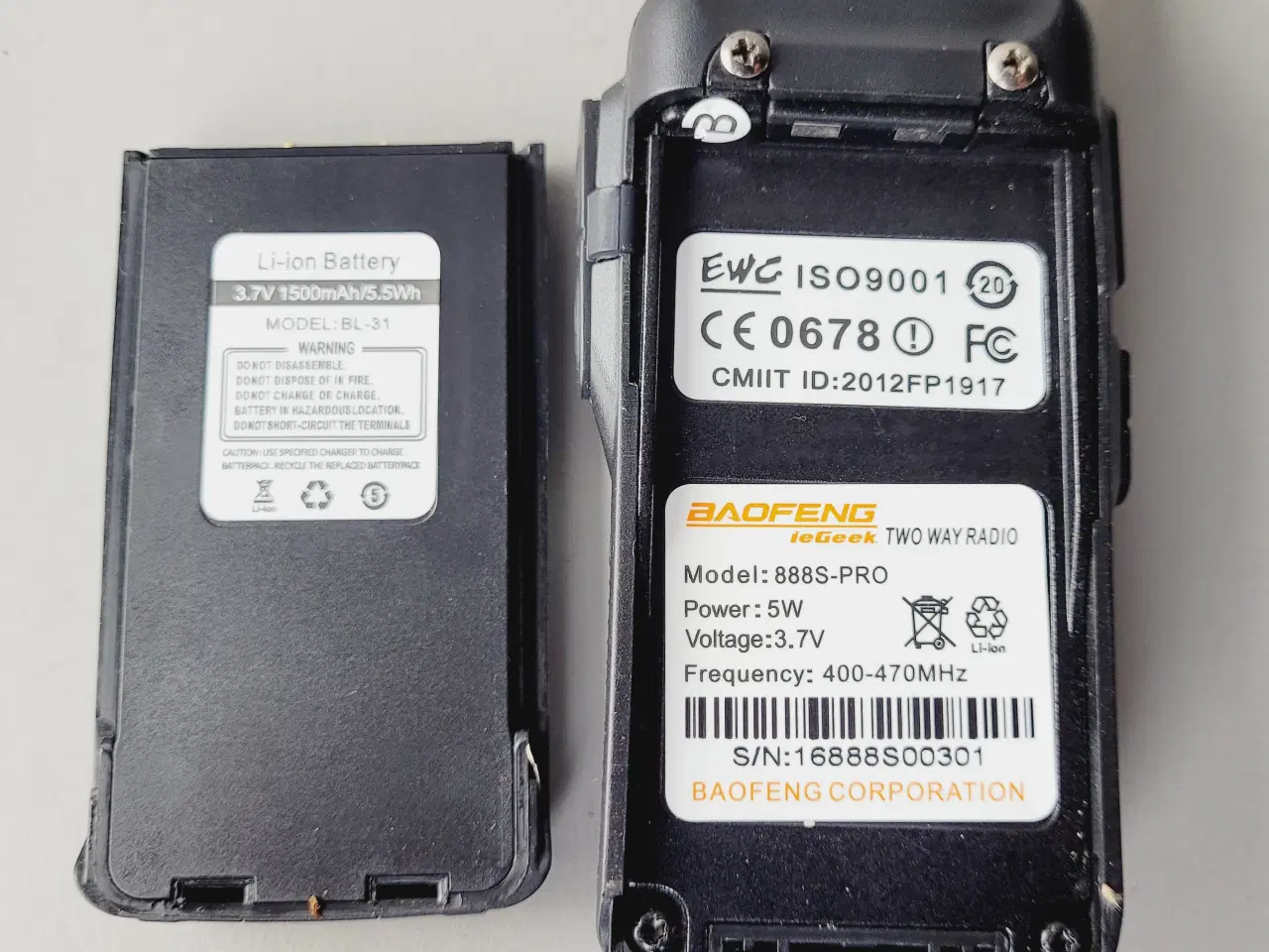 Billede 7 - ⭐️· 📻 Baofeng 888S-PRO Walkie Talkie Sæt (3 Stk.)