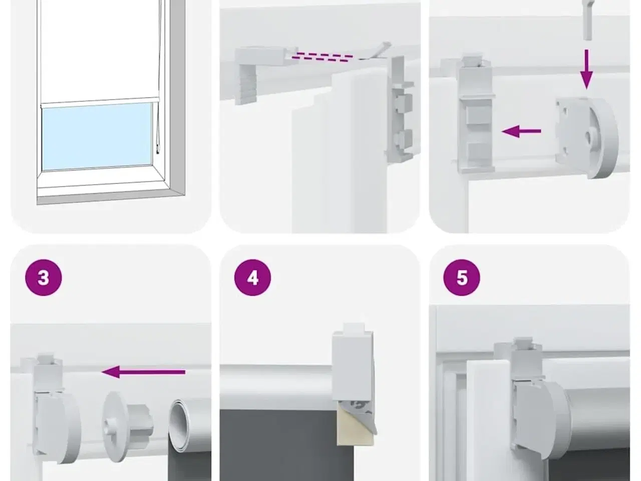 Billede 7 - Rullegardin mørklægning 145x130 cm stofbredde 141,6cm polyester