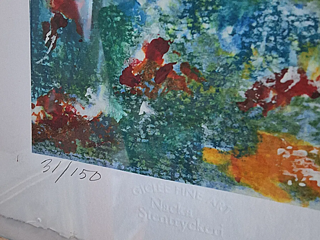 Billede 5 - Smukt, enestående litografi af svensk kunstner