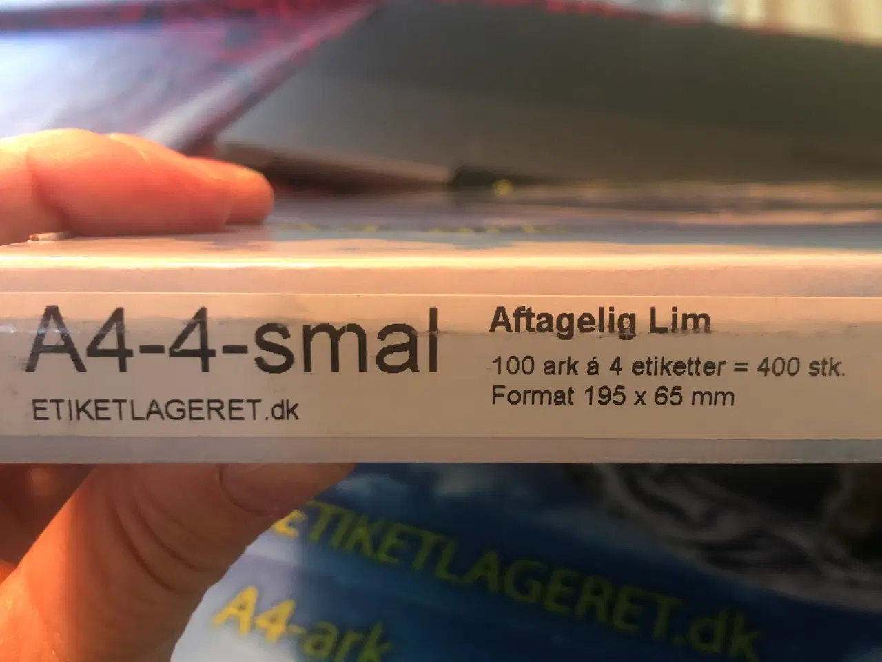 Billede 2 - Etiketter / labels - A4-4-smal til printer 