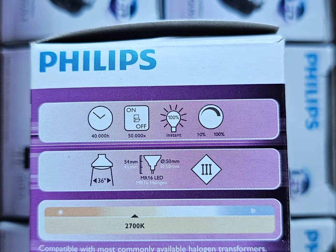 Billede 2 - Philips MASTER LEDspot MR16 – 90 stk – 50 kr/stk