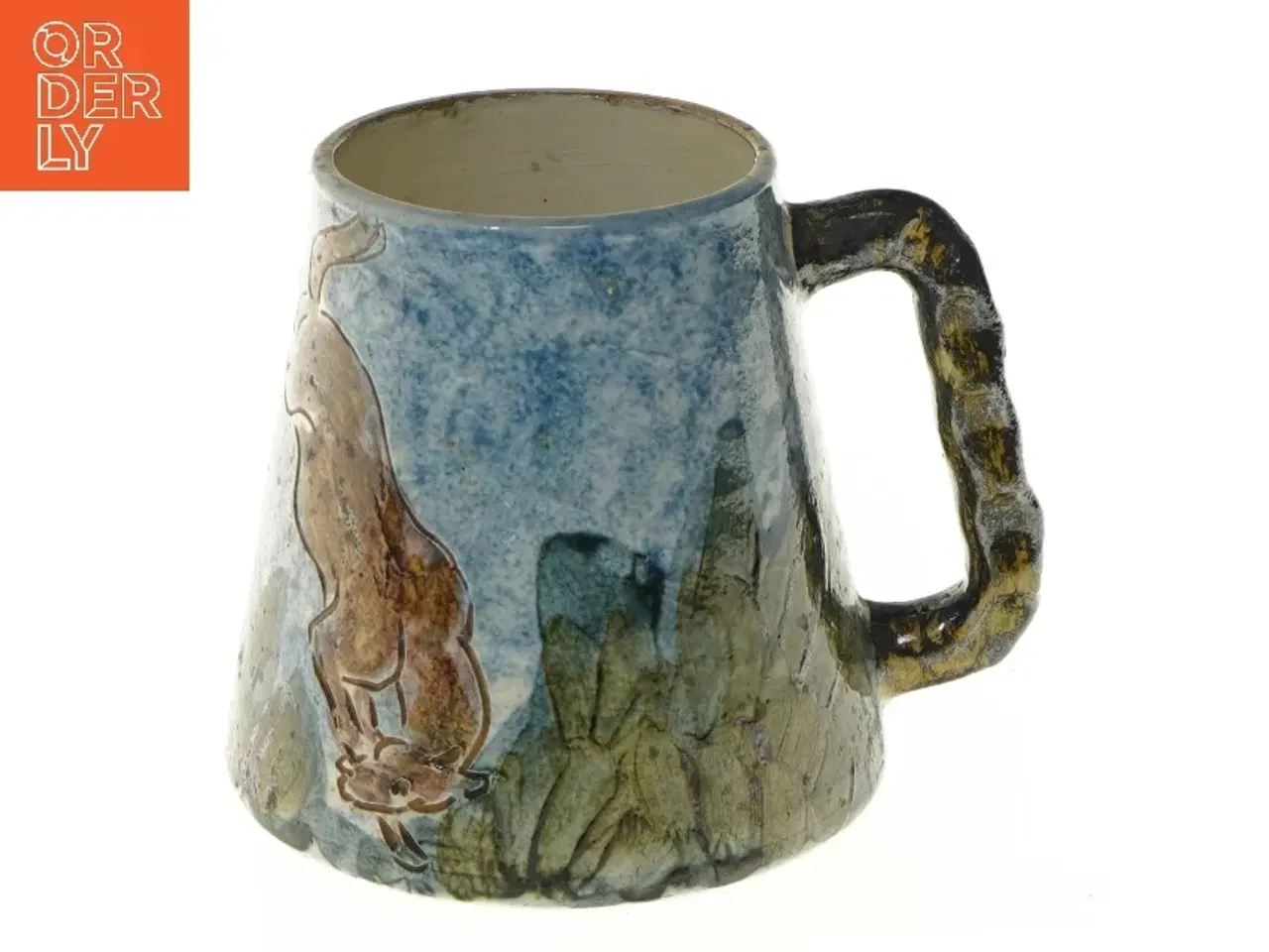 Billede 1 - Kähler Keramikkrus med håndtag (str. Ø 9 cm længde 13 cm)