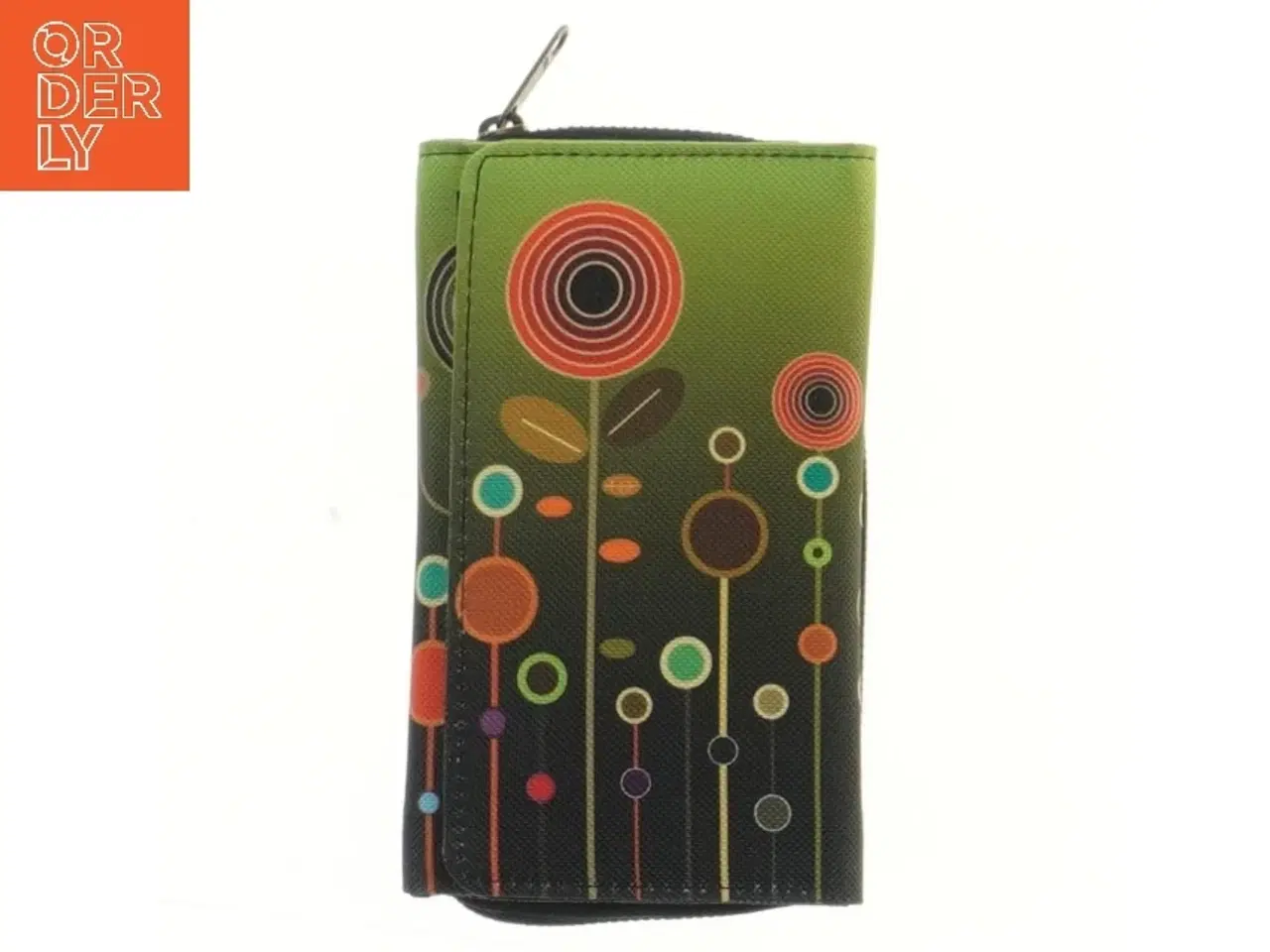 Billede 1 - Farverig pung med blomsterdesign (str. 15x9 cm)