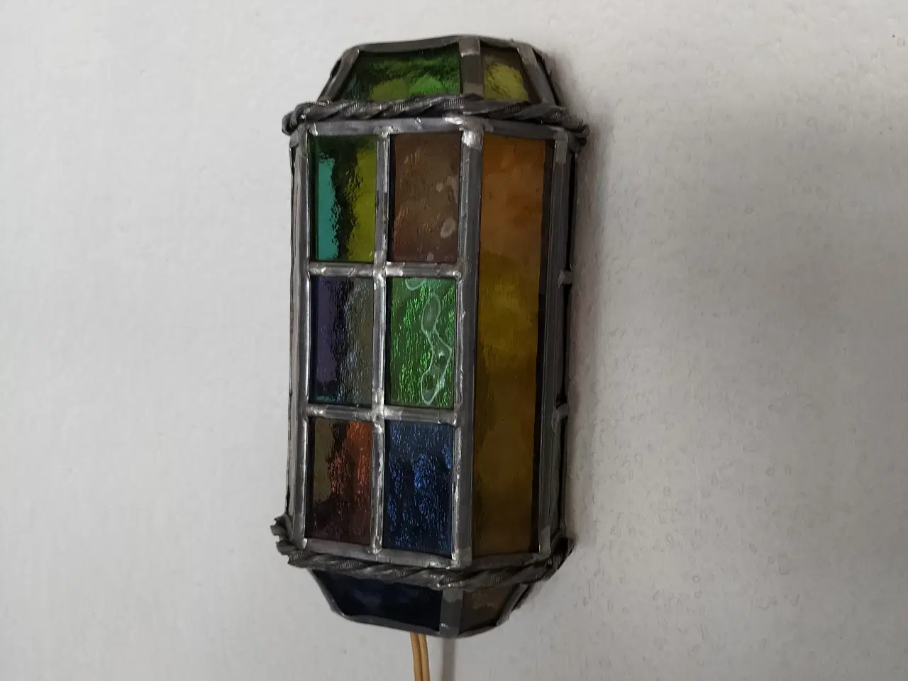 Billede 1 - Blyindfattet loftlampe i meget fin stand