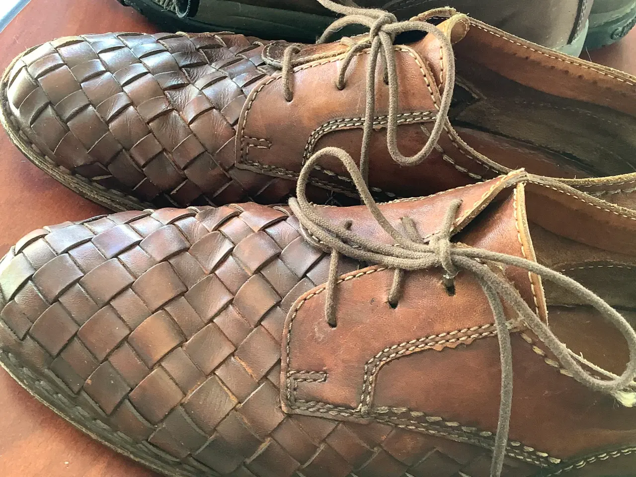 Billede 1 - Flotte italiensk design i fletsko. Bløde i læderet