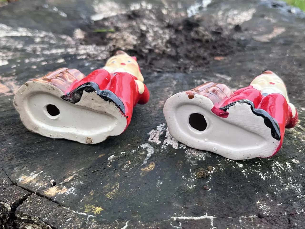 Billede 8 - Søde gamle keramik nisser / nisse lysestager