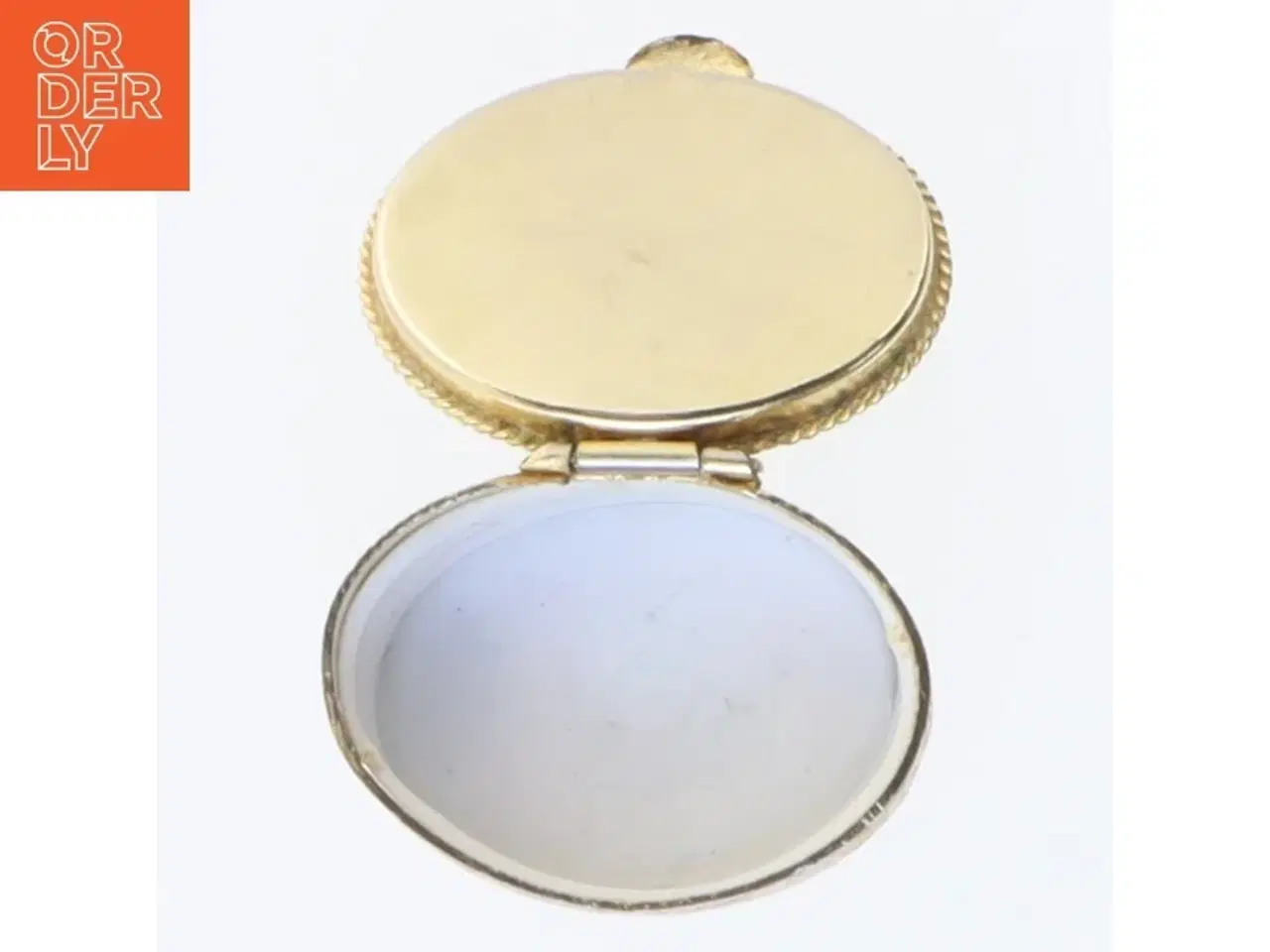 Billede 2 - Vintage smykkeskrin med Onyx Sten låg (str. 3,5 cm)