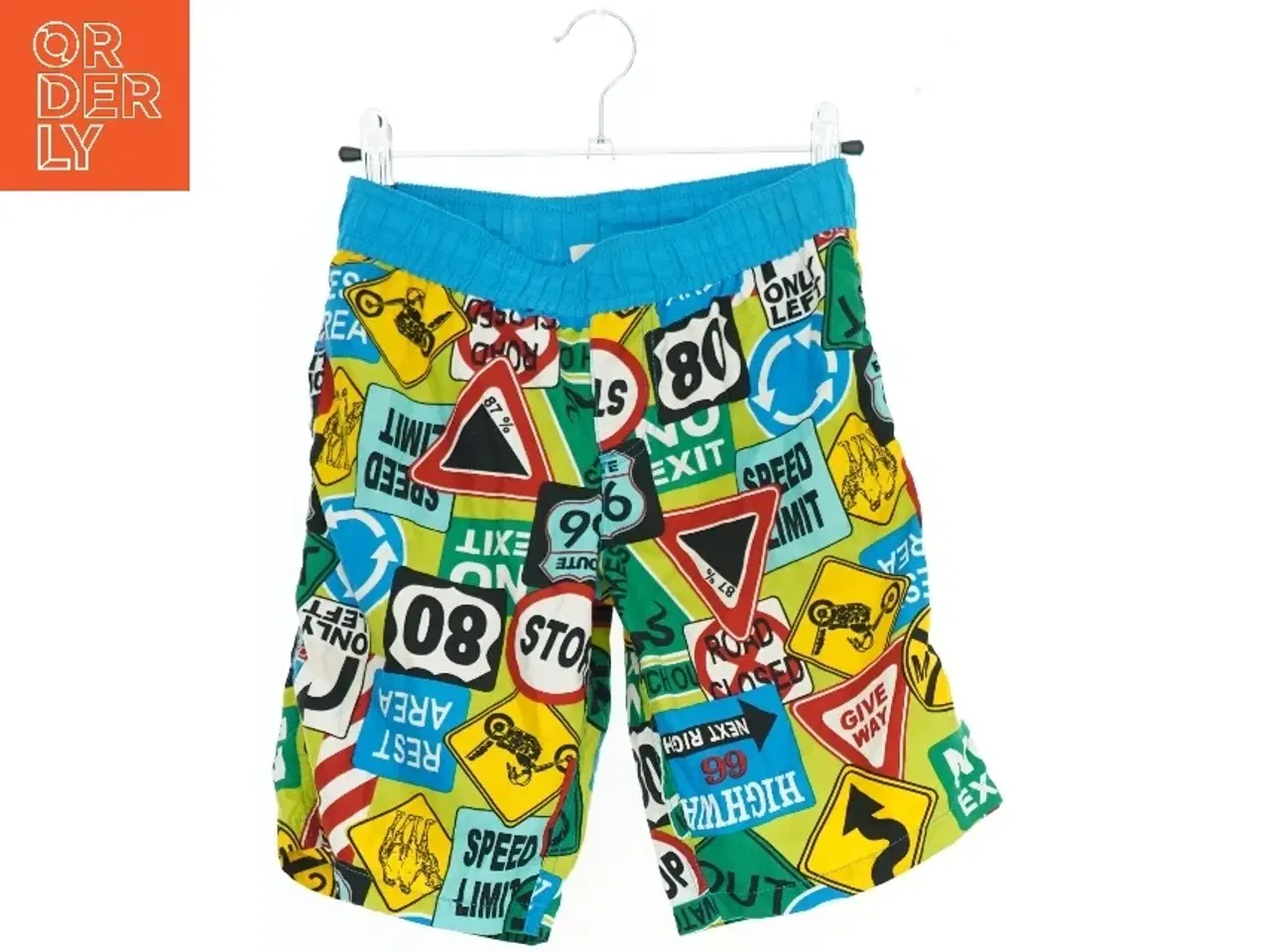 Billede 1 - Farverige shorts med vejskilte-mønster (str. 116)
