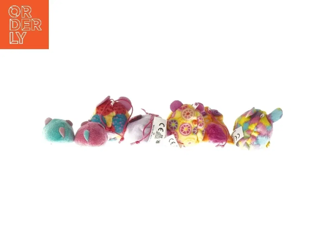 Billede 4 - Sæt med farverige tøjdyr (str. 5 cm)